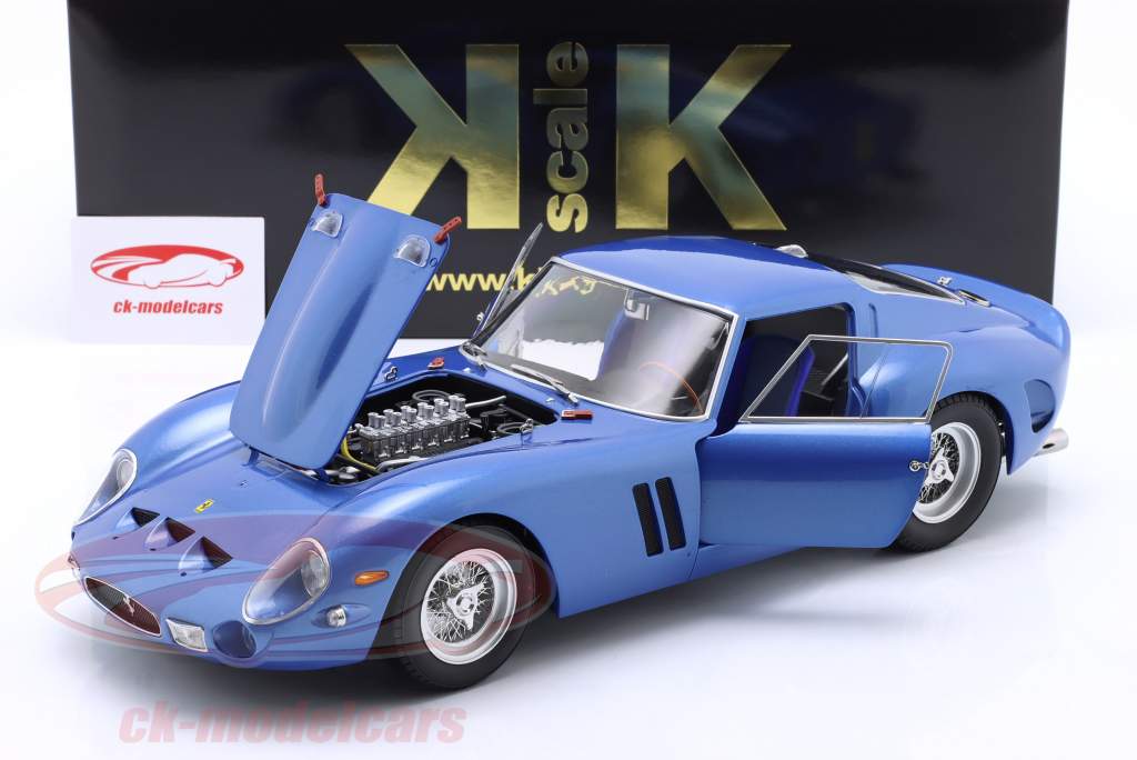 KK-Scale 1:12 Ferrari 250 GTO 建設年 1962 青 メタリックな