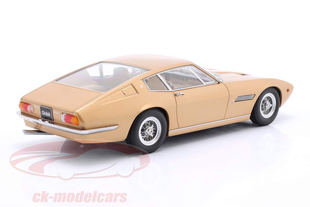 Maserati Ghibli Coupe year 1969 gold metallic 1:18 KK-Scale