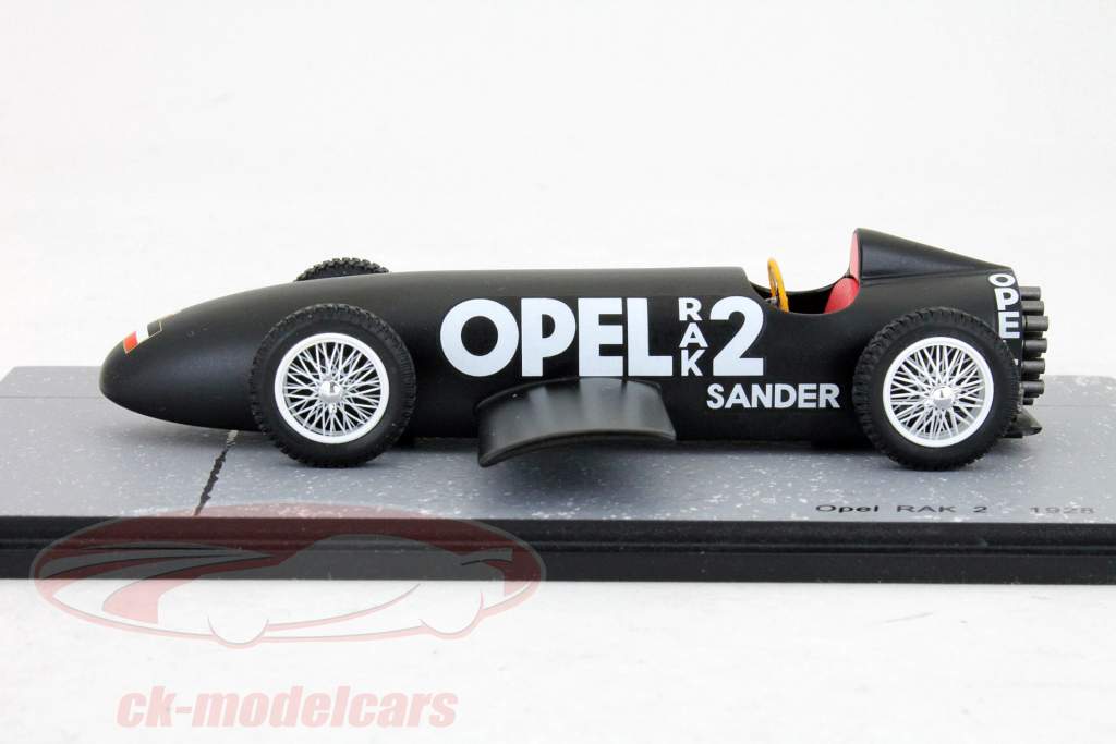Opel RAK 2 raket køretøj MY 1928 sort / sort 1:43 Spark