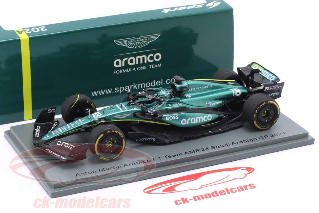 Lance Stroll Aston Martin AMR24 #18 Arabia Saudita GP fórmula 1 2024 1:43 Spark