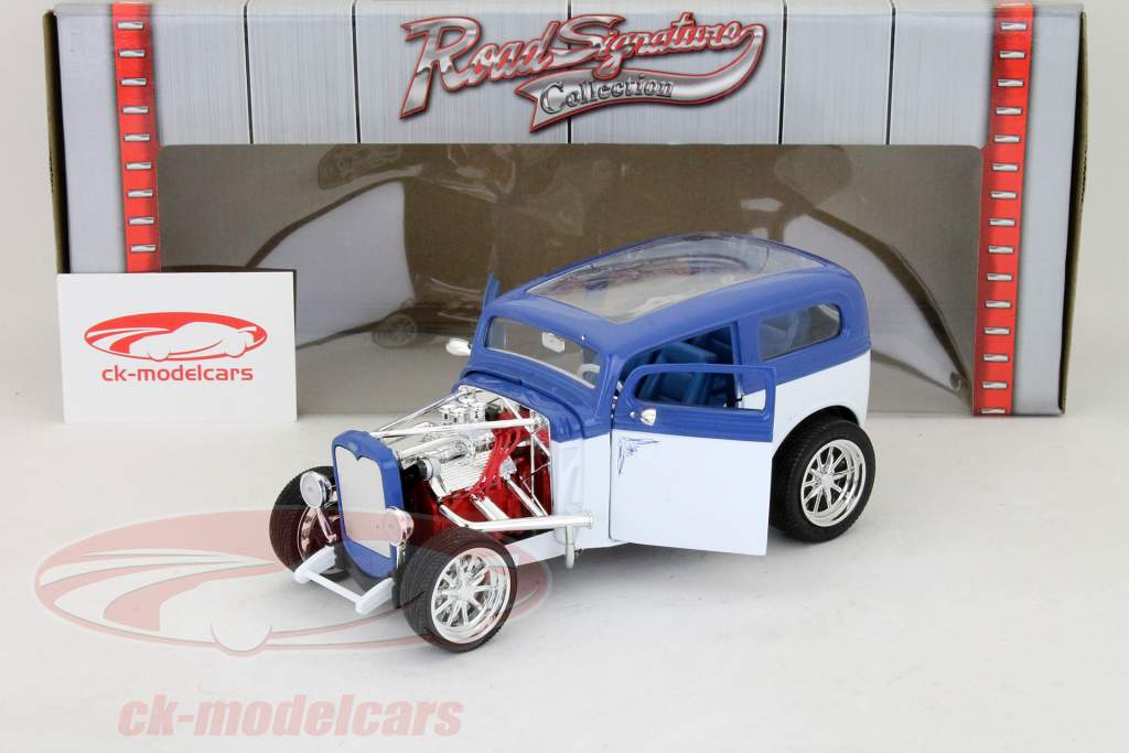 フォードモデル1931白/青1時18 Yatming内蔵コスチューム