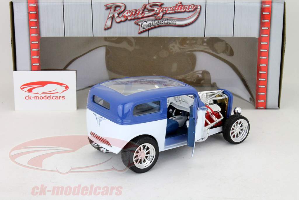 Ford Model A mesure année 1931 blanc / bleu 1:18 Yatming