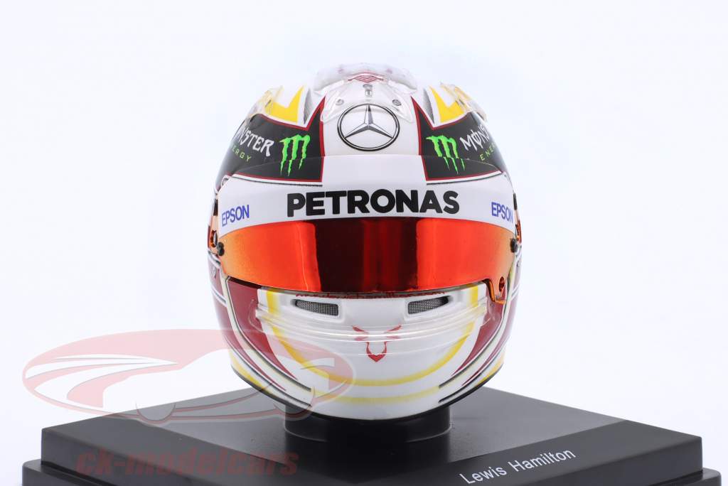 L. Hamilton Mercedes-AMG Petronas #44 EUA GP fórmula 1 Campeão mundial 2015 capacete 1:5 Spark
