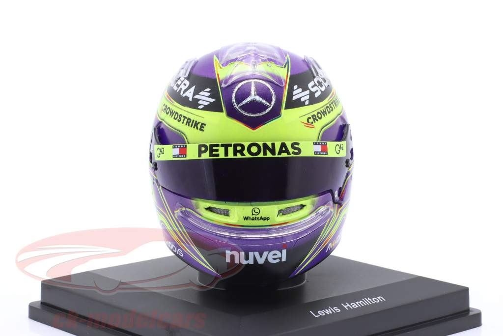 L. Hamilton Mercedes-AMG Petronas #44 vincitore britannico GP formula 1 2024 casco 1:5 Spark