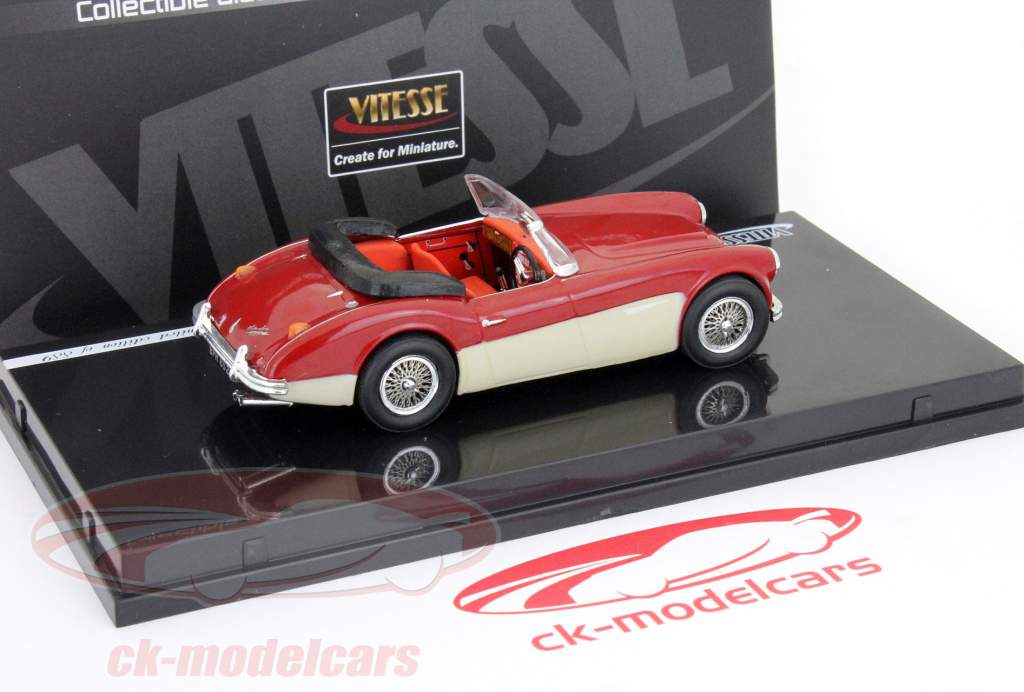 Austin Healey 3000 rød / cremehvid Vitesse 1:43