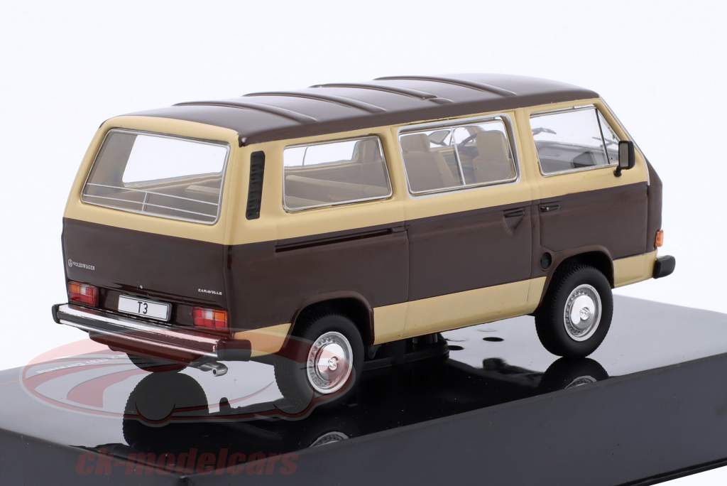 Volkswagen VW T3 (Type 2) Caravelle year 1981 brown / beige 1:43 Ixo
