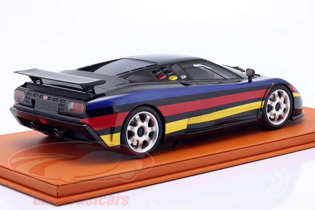Bugatti EB110 SS Bouwjaar 1994 zwart met decor 1:12 TopMarques