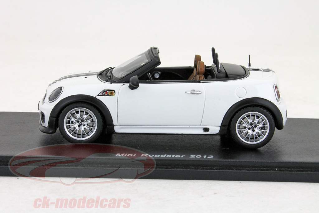 Mini Roadster 2012 white with black stripes 1:43 Spark
