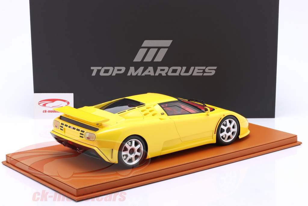Bugatti EB110 SS Bouwjaar 1994 geel 1:12 TopMarques