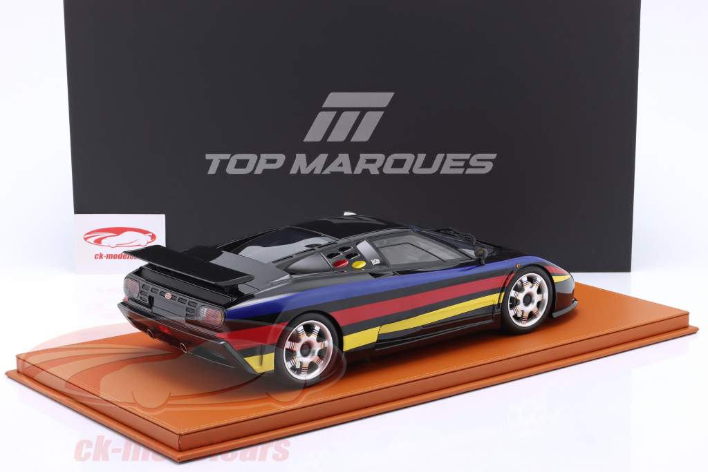 Bugatti EB110 SS Byggeår 1994 sort med indretning 1:12 TopMarques