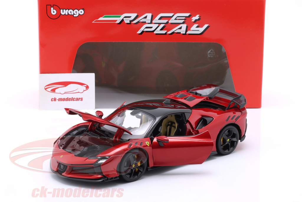 Ferrari SF90 XX Stradale Ano de construção 2024 vermelho metálico 1:18 Bburago