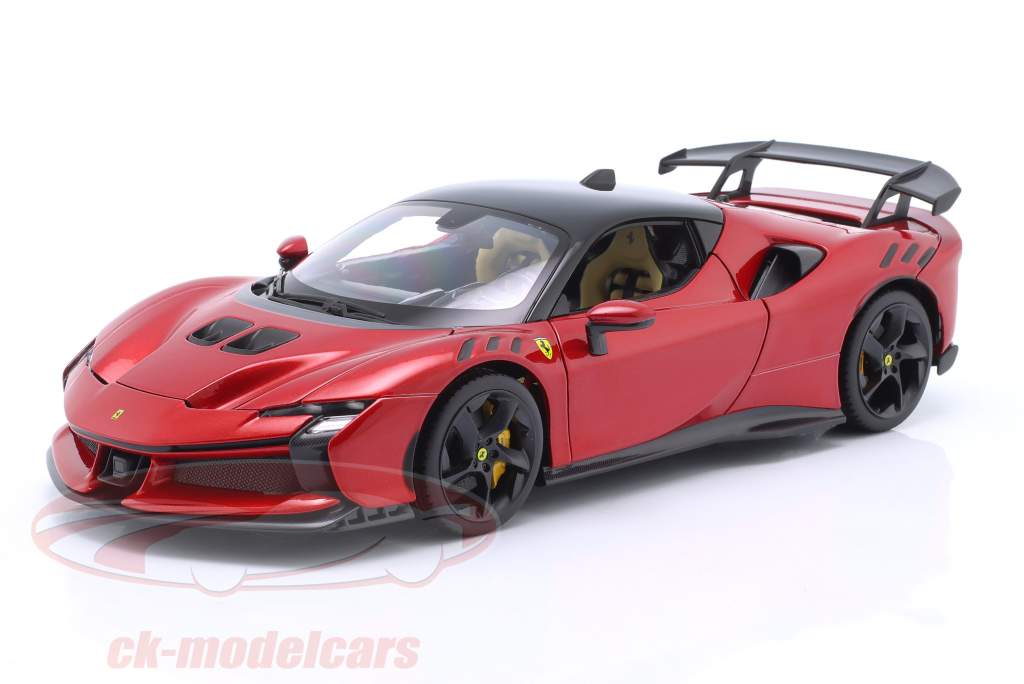 Ferrari SF90 XX Stradale Ano de construção 2024 vermelho metálico 1:18 Bburago