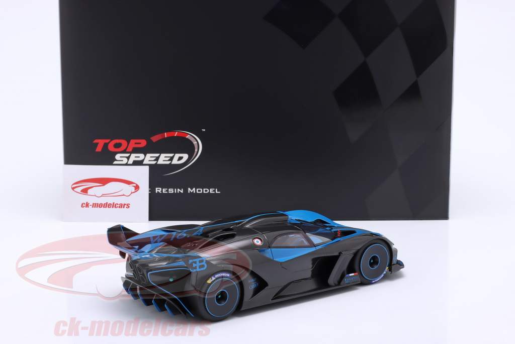 2a scelta/ Bugatti Bolide Presentazione Auto 2020 blu / nero 1:18 TrueScale