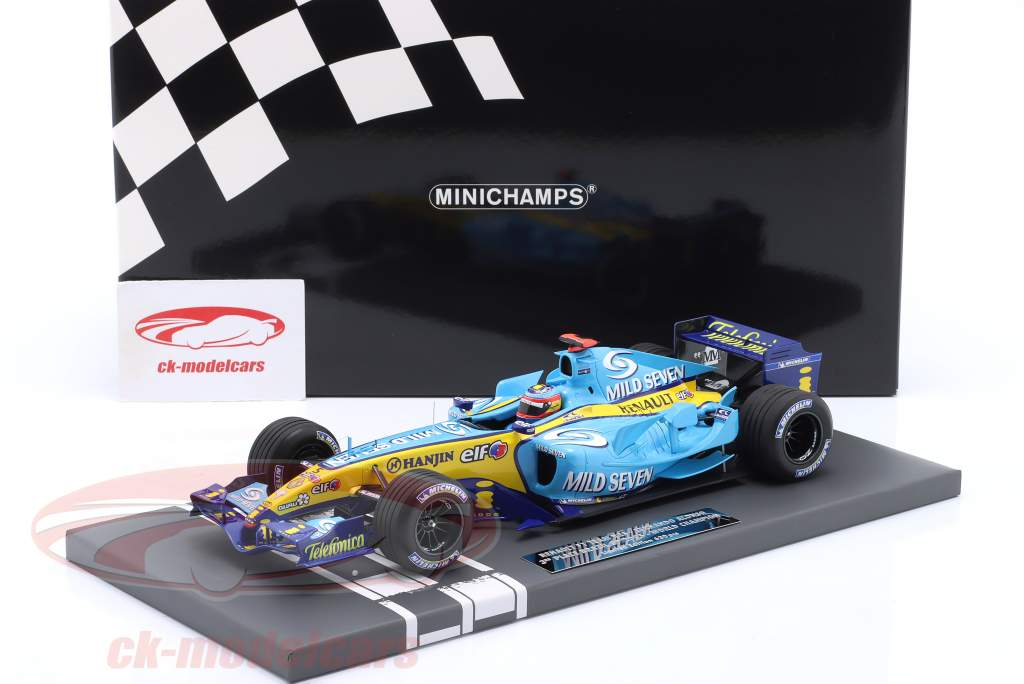 Fernando Alonso Renault R25 #5 3° Brasile GP formula 1 Campione del mondo 2005 1:18 Minichamps