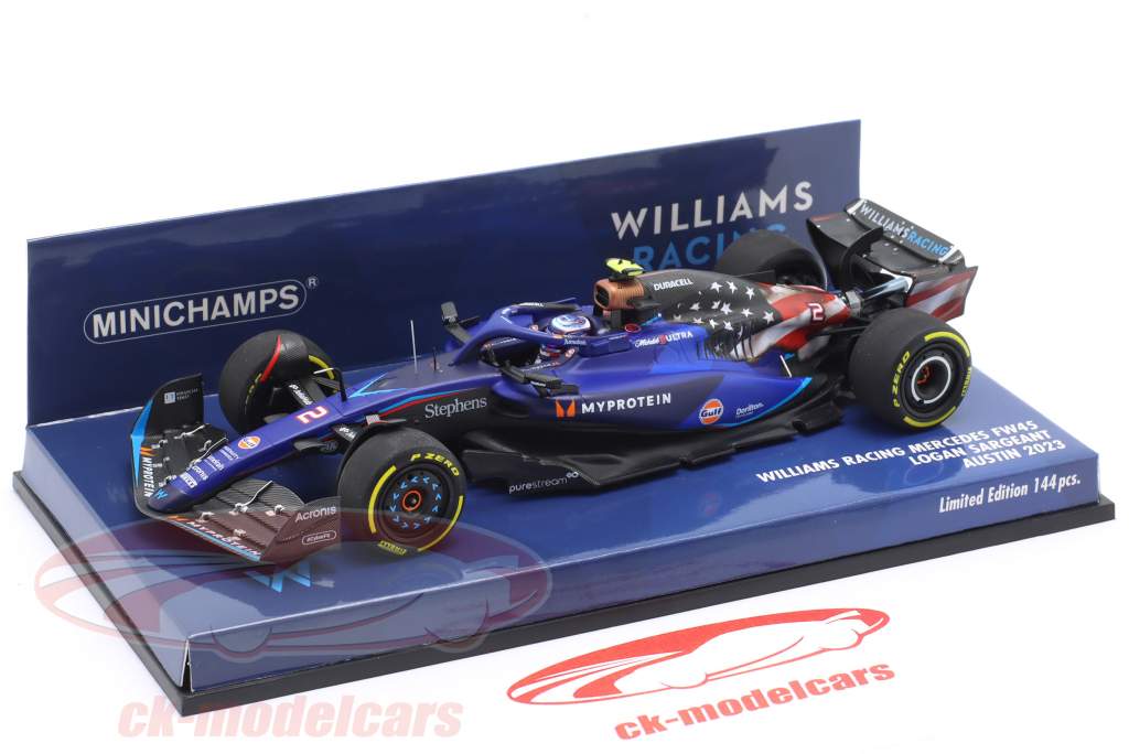 Logan Sargeant Williams FW45 #2 EE.UU GP fórmula 1 2023 1:43 Minichamps