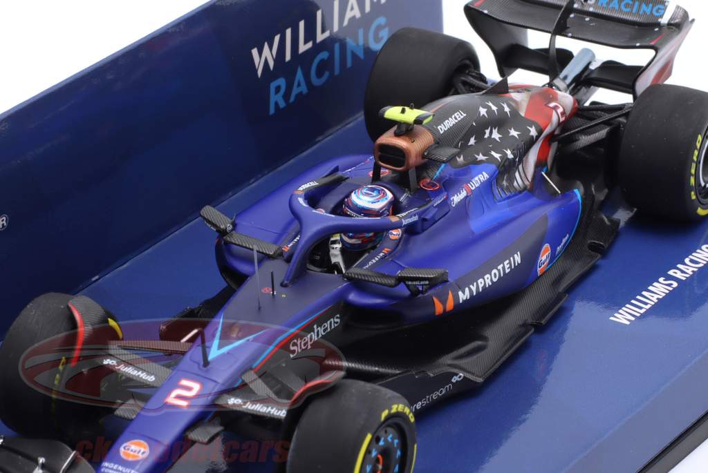 Logan Sargeant Williams FW45 #2 USA GP Formula 1 2023 1:43 Minichamps