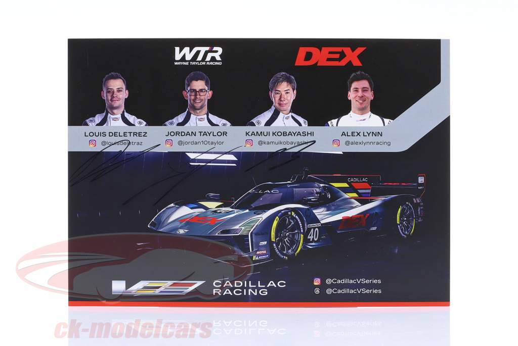 Cadillac V-Series.R #40 24h Daytona 2025 Cadillac Racing Carta autografa