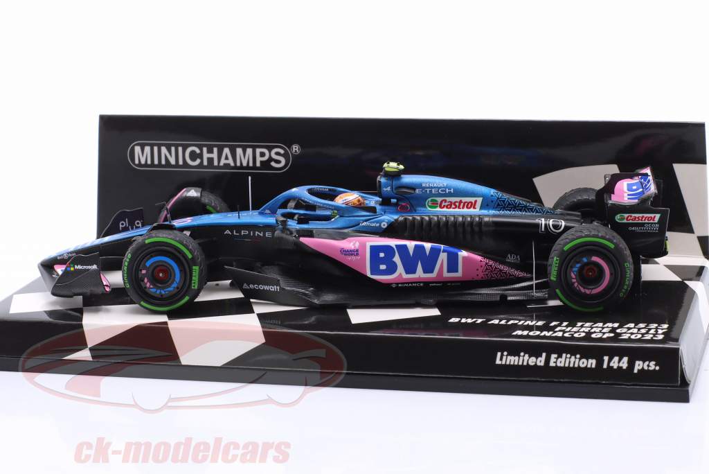 Pierre Gasly Alpine A523 #10 Monaco GP formule 1 2023 1:43 Minichamps