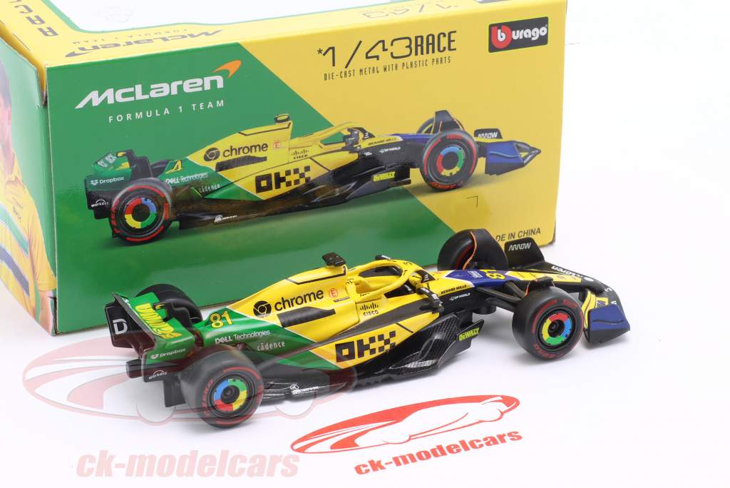 Oscar Piastri McLaren MCL38 #81 第二 Monaco GP 公式 1 2024 1:43 Bburago