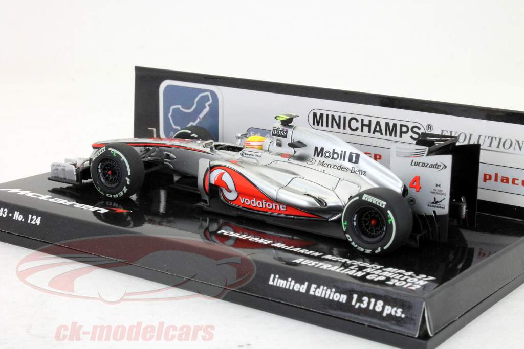 Lewis Hamilton McLaren MP 4-27 Formula 1 Gran Premio d'Australia 2012 1:43 Minichamps