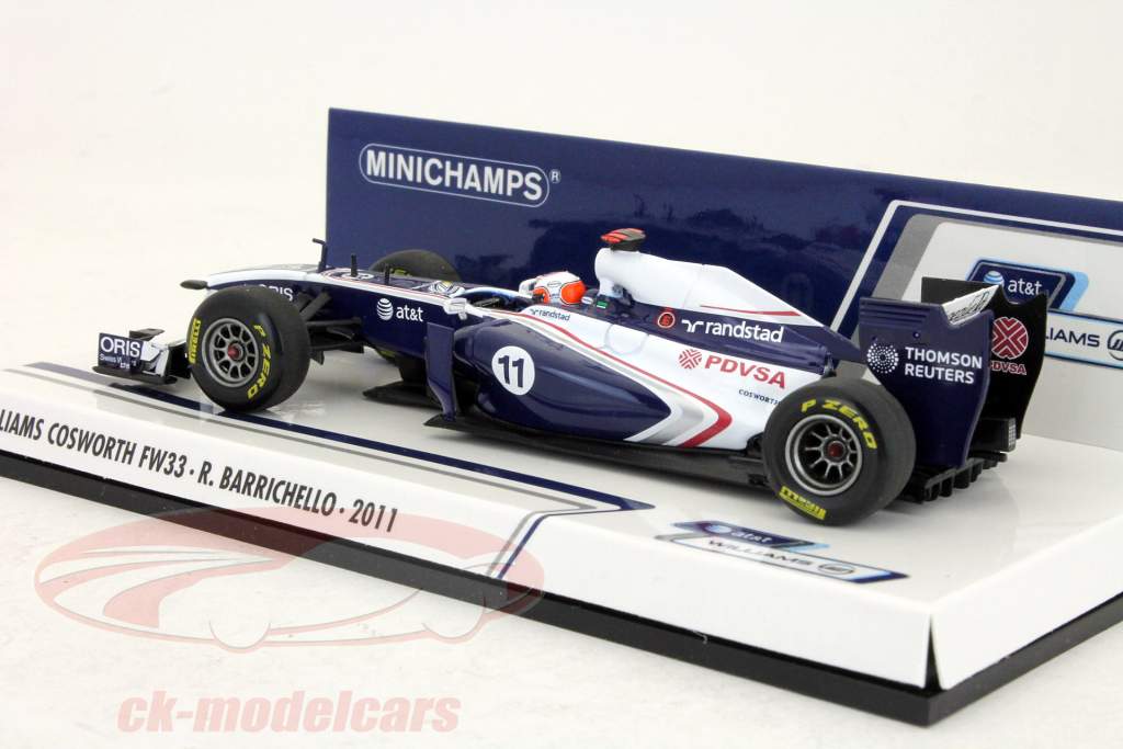 R.バリチェロ、ウィリアムズFW​​33フォーミュラ1 2011年一時43ミニチャンプス