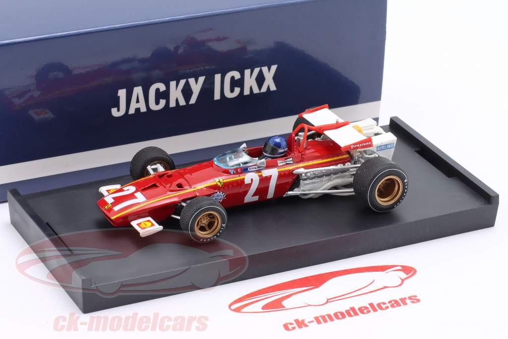 Jacky Ickx Ferrari 312B #27 Belgio GP formula 1 1970 con figura del conducente 1:43 Brumm