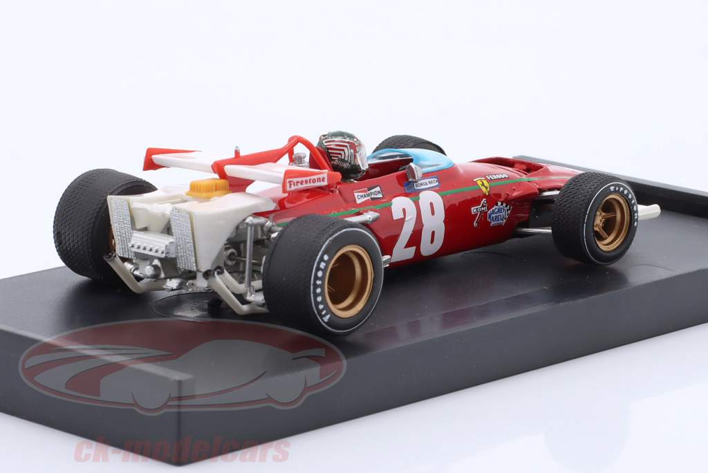 Ignazio Giunti Ferrari 312B #28 4th Belgium GP Formula 1 1970 with driver figure 1:43 Brumm