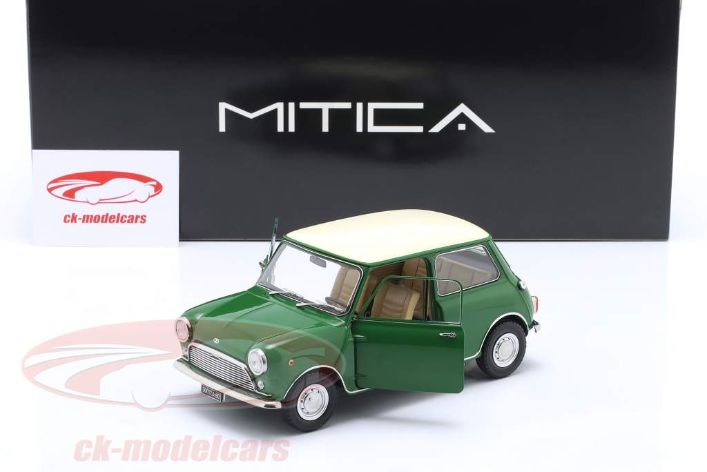 Mini Cooper MK1 建造年份 1966 象牙 绿色的， 浅褐色的 1:18 Mitica