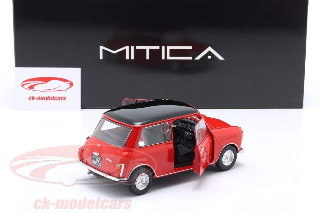Mini Cooper MK2 Año de construcción 1968 rojo, negro 1:18 Mitica