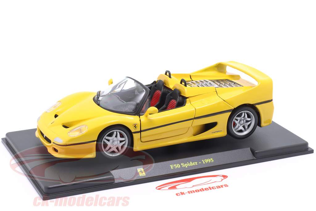Ferrari F50 Open Top Año de construcción 1995 amarillo 1:24 Bburago