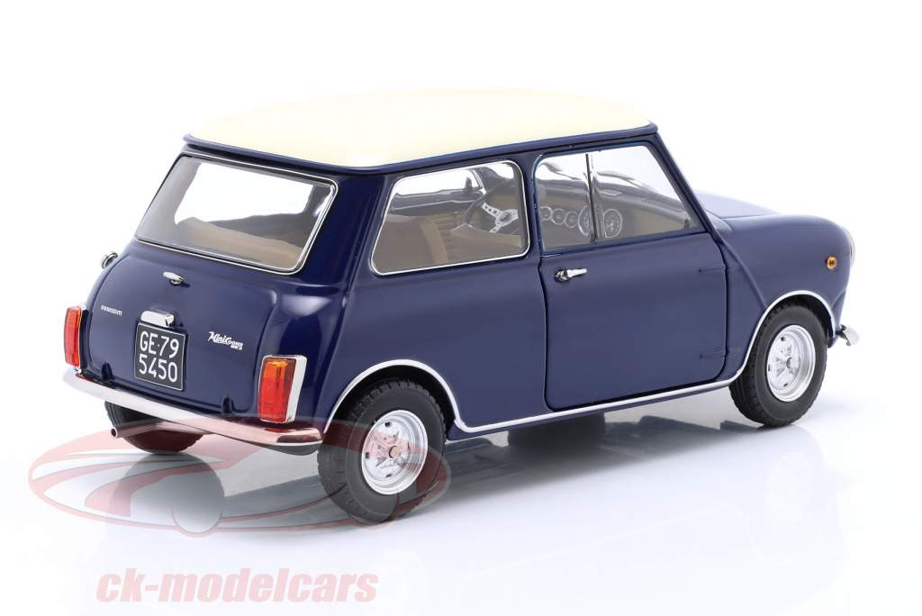 Mini Cooper MK2 Baujahr 1968 blau, beige 1:18 Mitica