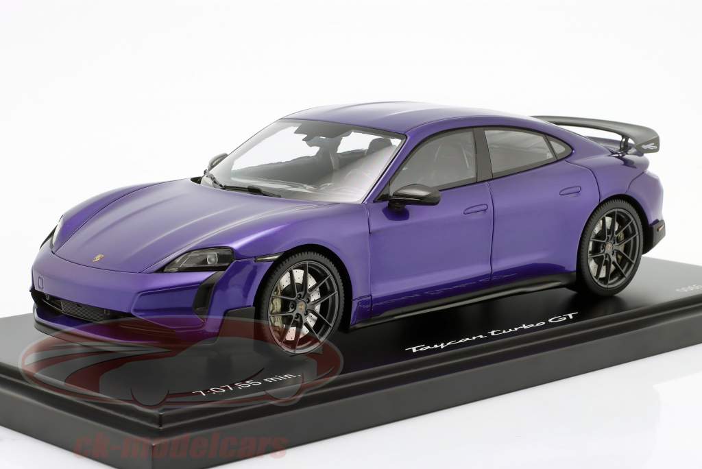 Porsche Taycan Turbo GT with Weissach package purple sky metallic 1:18 Minichamps