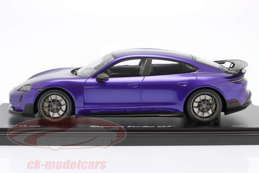 Porsche Taycan Turbo GT with Weissach package purple sky metallic 1:18 Minichamps