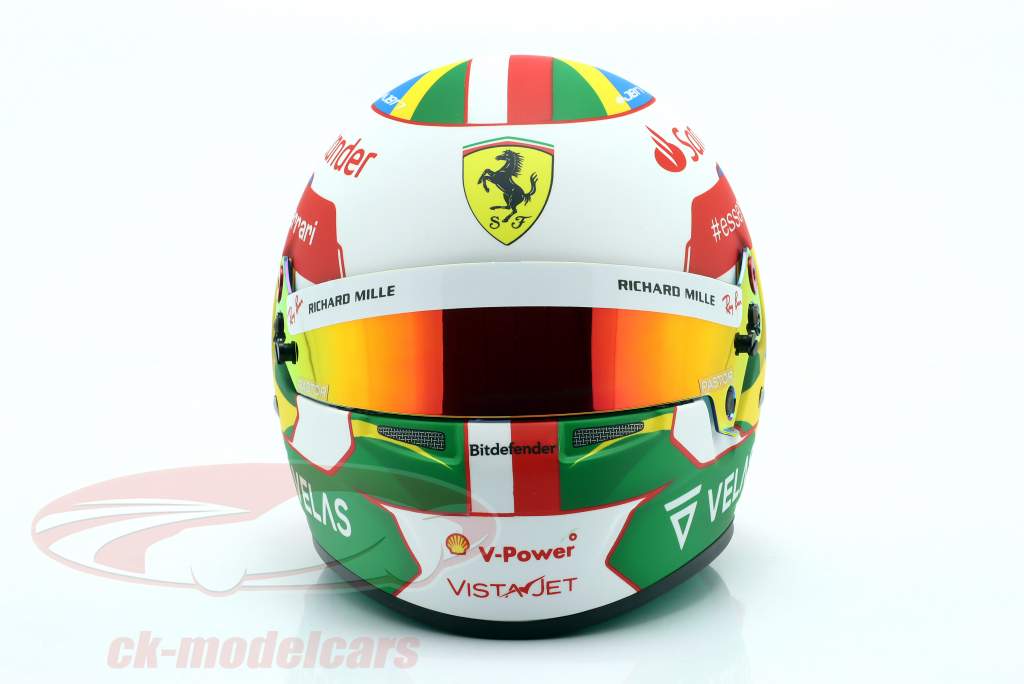 Charles Leclerc Scuderia Ferrari # 4e Braziliaans GP formule 1 2022 helm 1:2 Bell