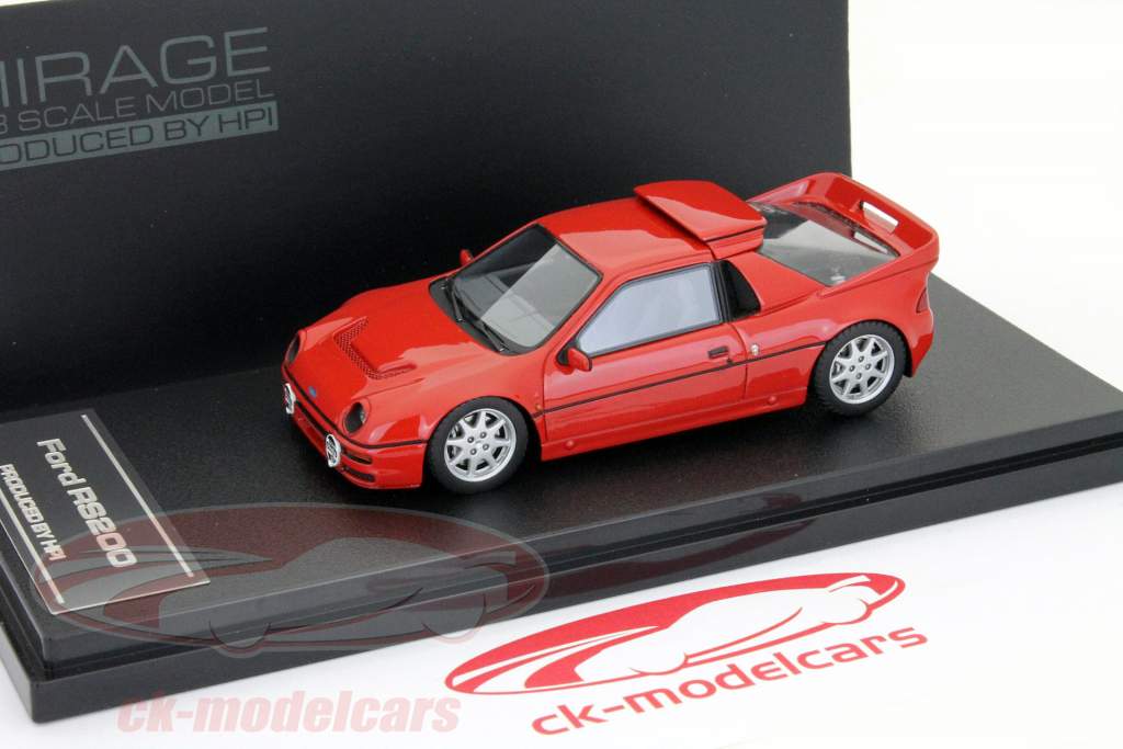 Ford RS 200 Rally Plain Krop Edition rød 1:43 HPI