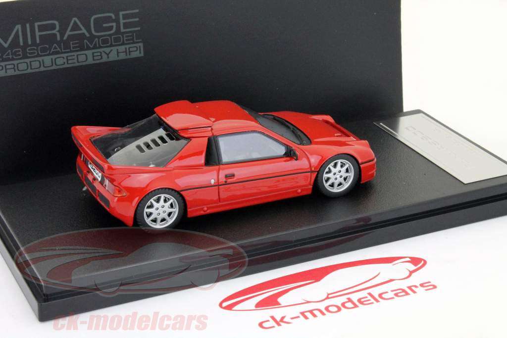 フォードRS 200ラリープレーンボディ版赤1時43 HPI