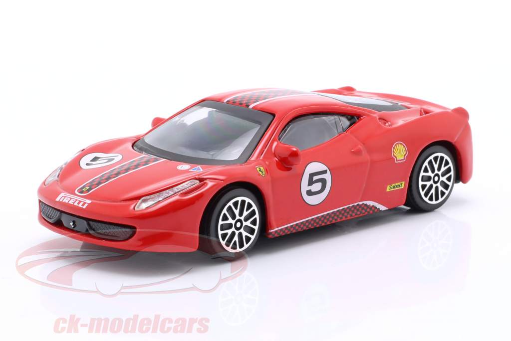 Ferrari 458 Challenge #5 rojo 1:43 Bburago