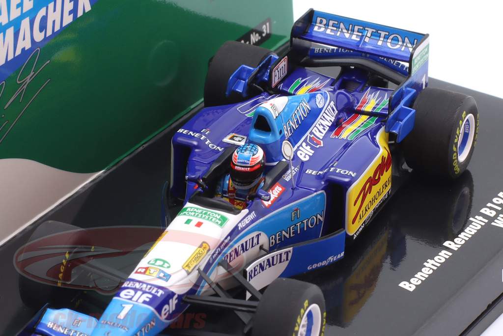 Michael Schumacher Benetton B195 #1 vinder Frankrig GP formel 1 verdensmester 1995 1:43 Minichamps