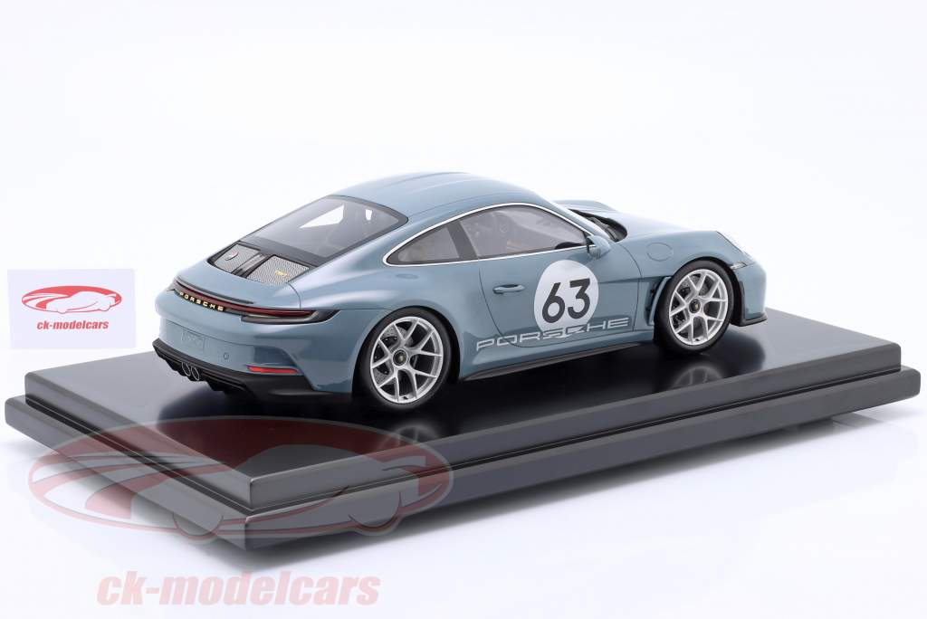 Porsche 911 (992) S/T Heritage Design #63 shoreblue metallic 1:12 Spark