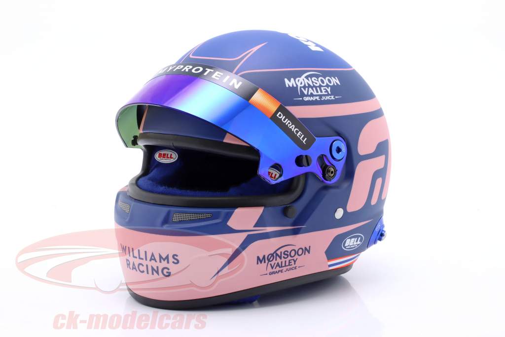 Alexander Albon #23 Williams Racing formel 1 2024 hjelm 1:2 Bell