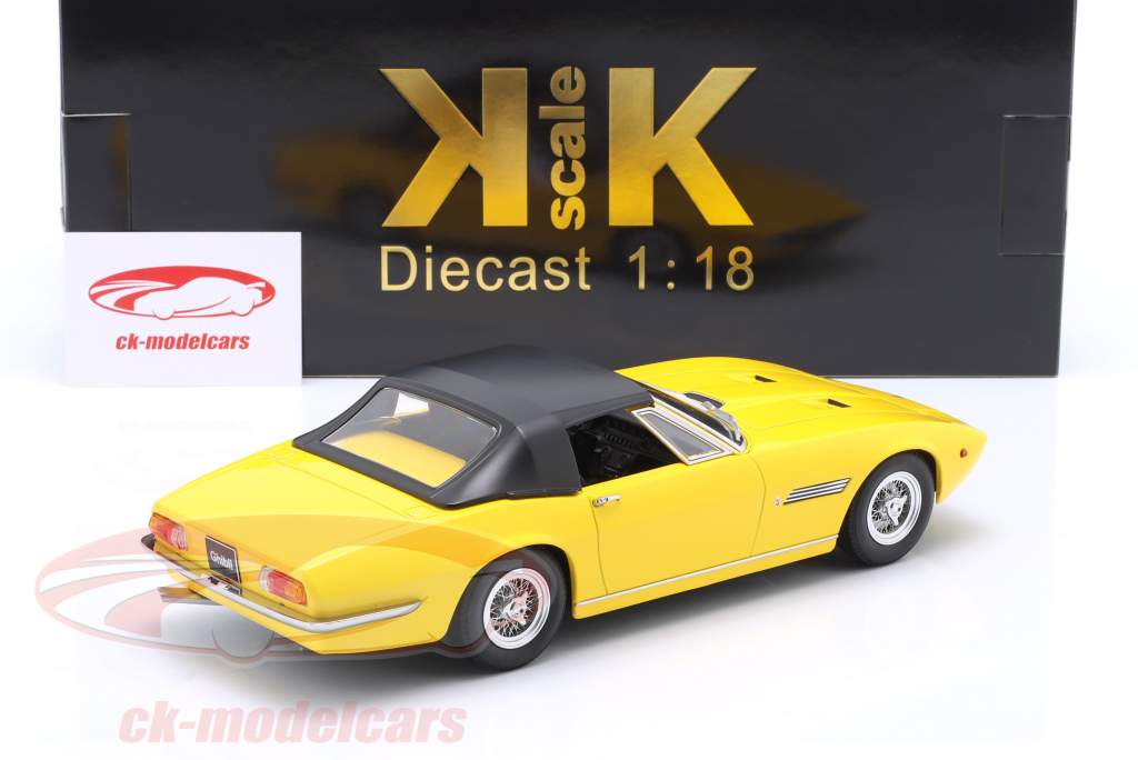 Maserati Ghibli Spider Año de construcción 1970 amarillo 1:18 KK-Scale