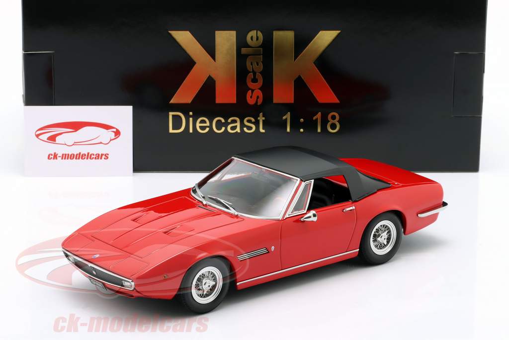 Maserati Ghibli Spider bouwjaar 1970 rood 1:18 KK-Scale