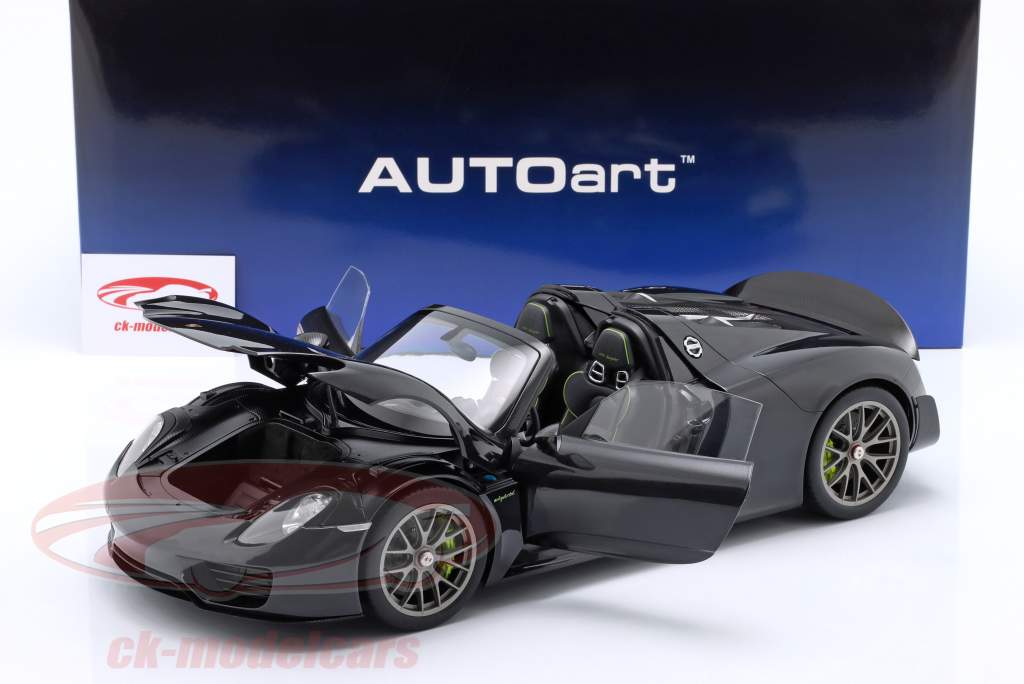 Porsche 918 Spyder Weissach Package 2013 black metallic 1:12 AUTOart