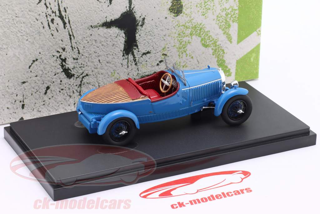 Bugatti Type 40 Boattail Speedster year 1927 blue 1:43 AutoCult