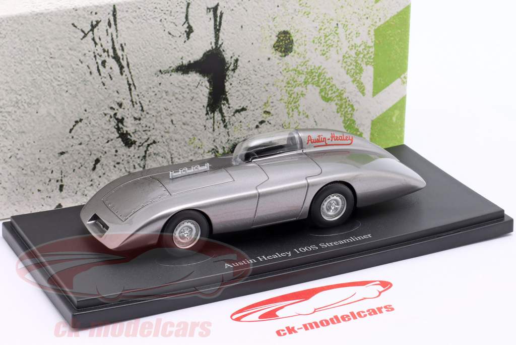 Austin Healey 100S Streamliner byggeår 1956 sølv 1:43 AutoCult