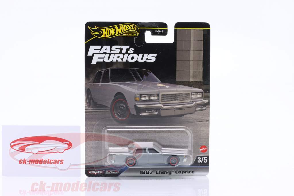 Chevrolet Caprice F&F Año de construcción 1987 aburrido gris 1:64 HotWheels