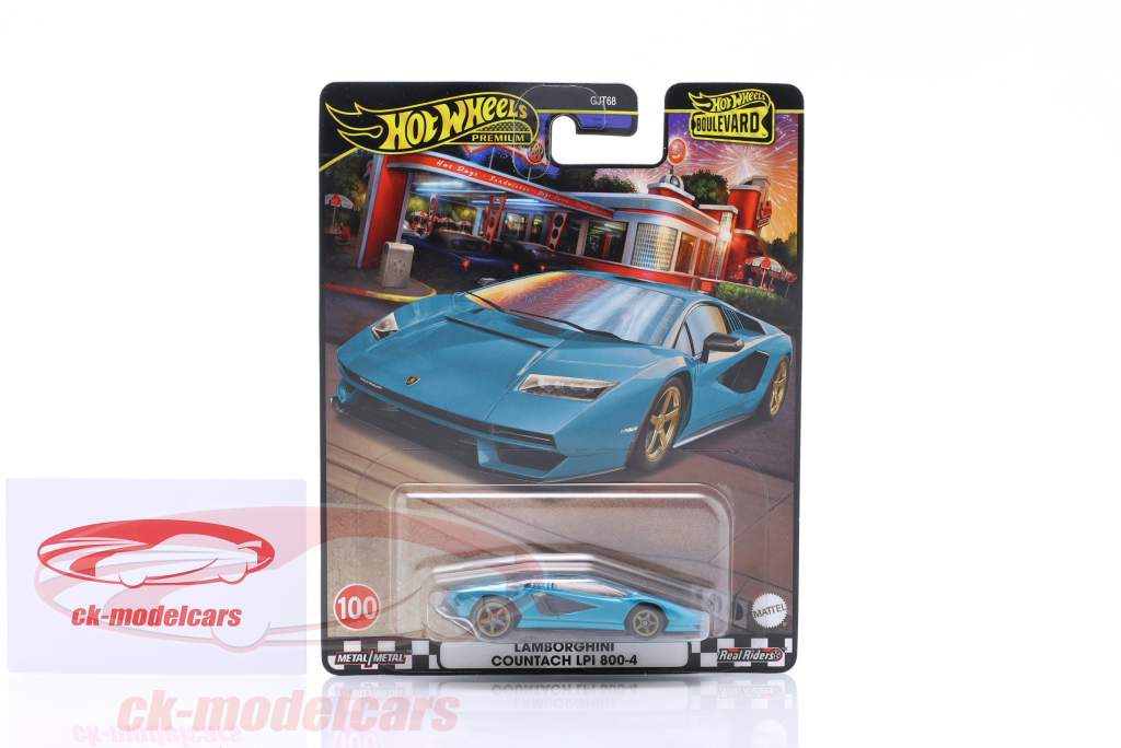 Lamborghini Countach LPI 800-4 blå 1:64 HotWheels