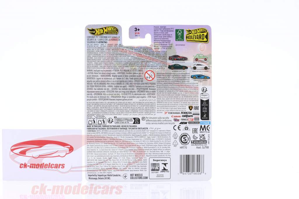 Lamborghini Countach LPI 800-4 blue 1:64 HotWheels