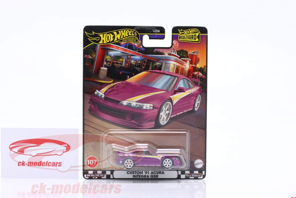 Honda Acura Integra GSR année de construction 2001 violet 1:64 HotWheels