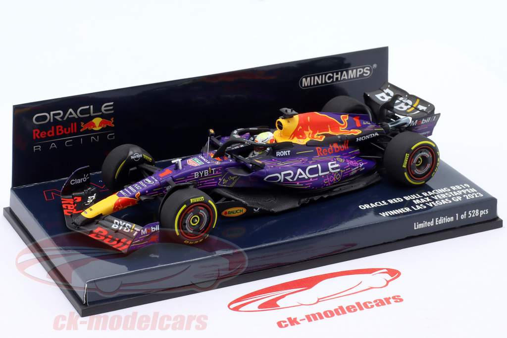 Max Verstappen Red Bull RB19 #1 ganhador Las Vegas GP fórmula 1 campeão mundial 2023 1:43 Minichamps